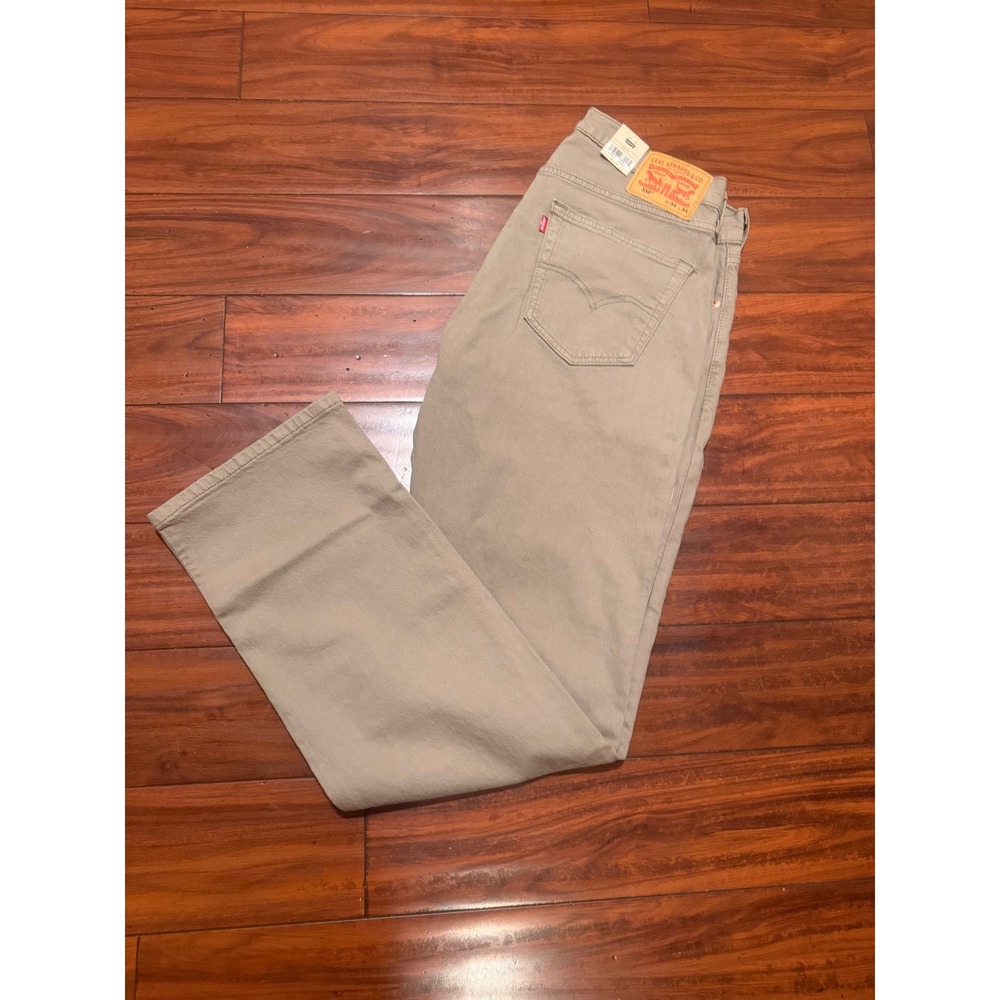 Levis 559 Relaxed Straight Stretch Jeans Mens 34x34 Tan Khaki Denim Pants NEW